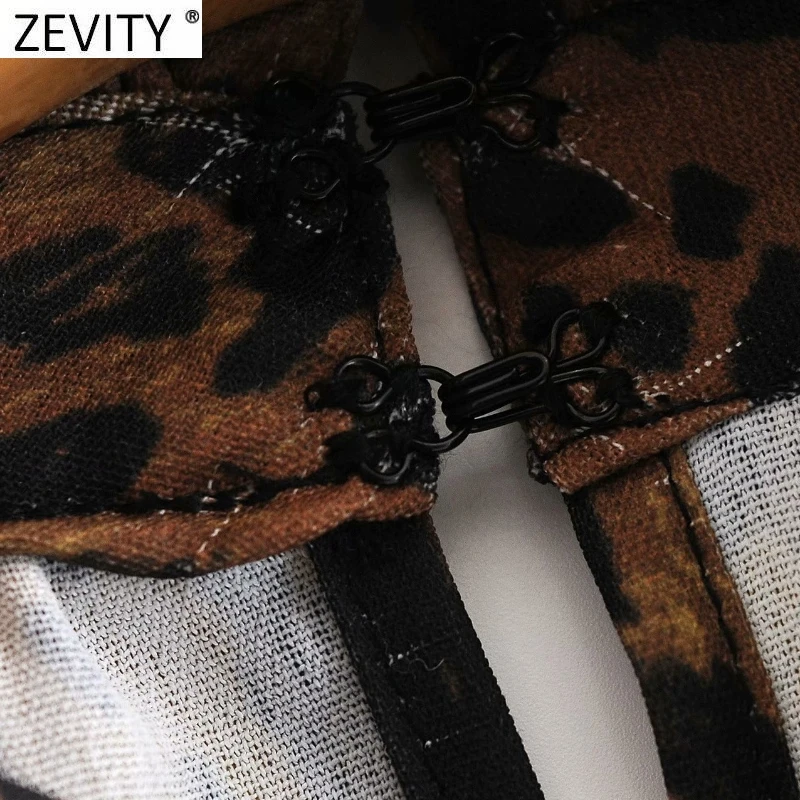 Zevity Ženy, Ročník Svetlice Rukáv Leopard Tlač Bežné Kimono Blúzka Retro Chic Zloženke Volánikmi Tričko Femme Blusas Topy LS7344