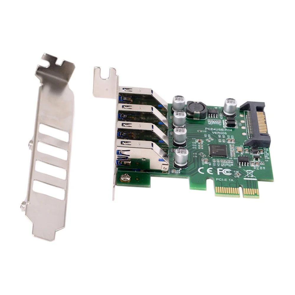 Zihan Nízky Profil 4 Porty PCI-E na USB 3.0 HUB, PCI Express Rozširujúca Karta Adaptéra 5Gbps na základnej Doske