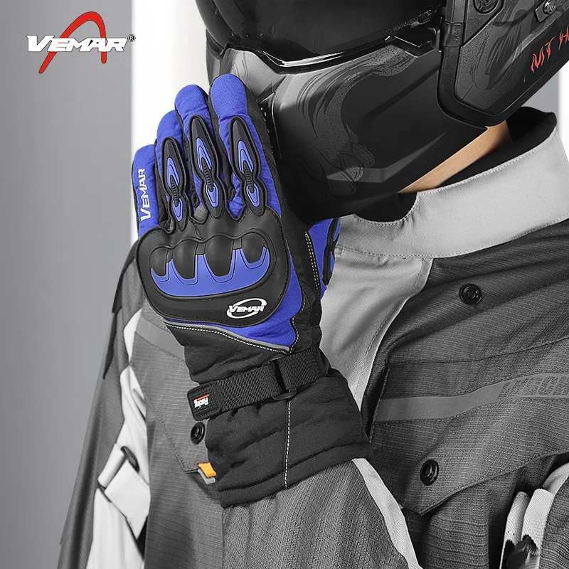 Zimné motocyklové nepremokavé rukavice muž dotykový displej jazdecké rukavice studenej dôkaz teplé vetru motocyklové rukavice žena