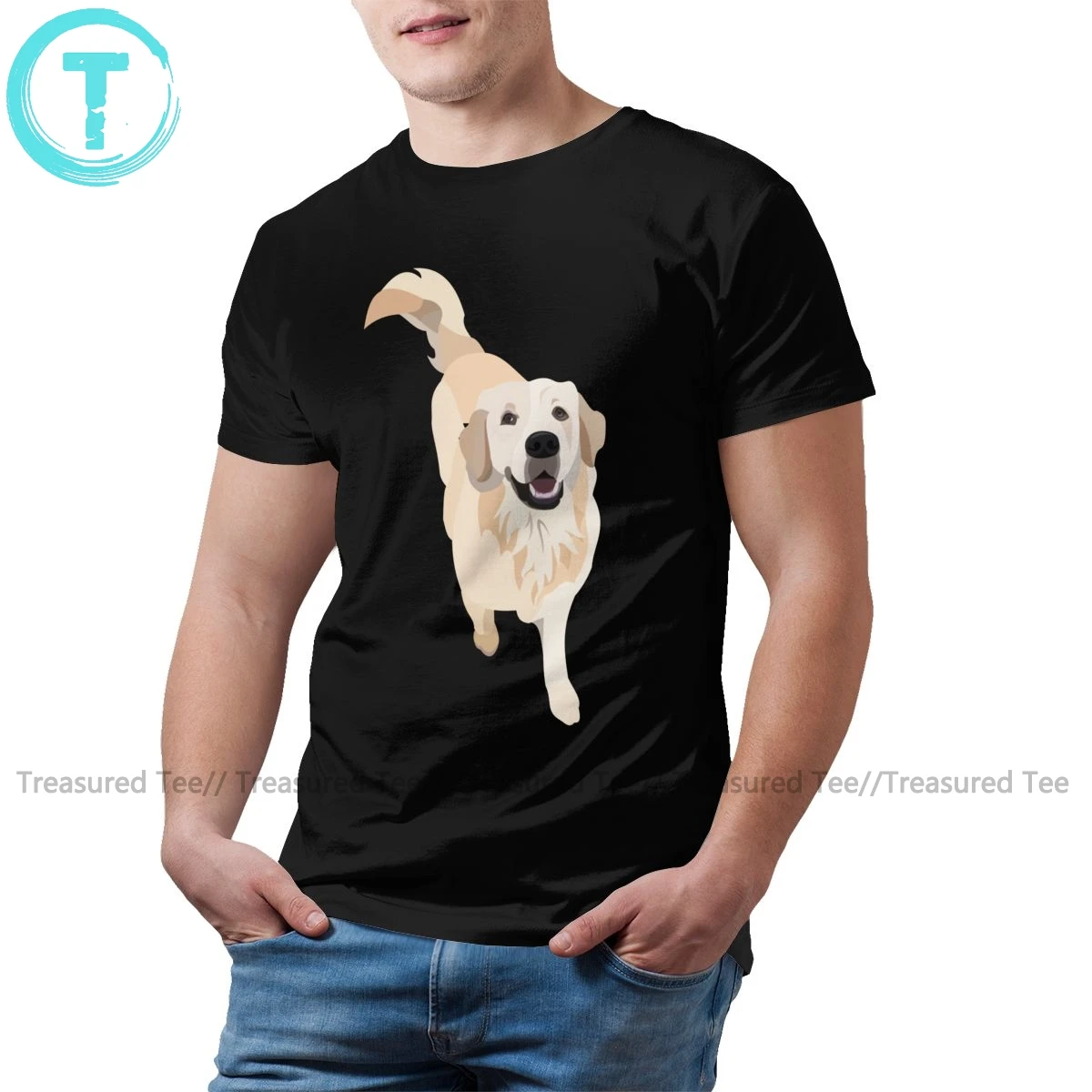 Zlatý Retriever Dog T Shirt Zlatý Retriever Doggo T-Shirt Plus Veľkosť Roztomilý Tee Tričko Bavlna Tričko