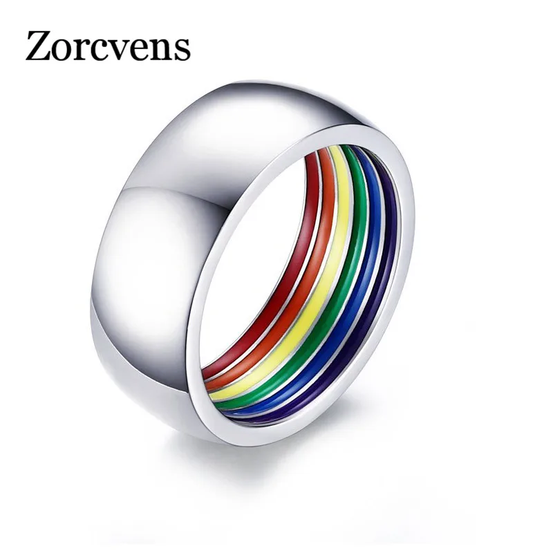 ZORCVENS 2020 Nové Rainbow Krúžky z Nehrdzavejúcej Ocele Svadobné Party Šperky pre Ženy
