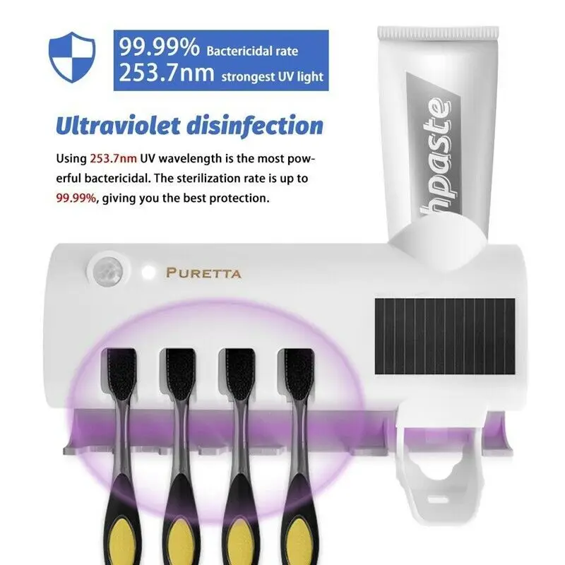 Zubná kefka Sterilizátor UV Svetlo Ultrafialové Antibacteria Kefka Automatické zubná pasta Dávkovač Odšťavovače Zubnú Kefku Držiak