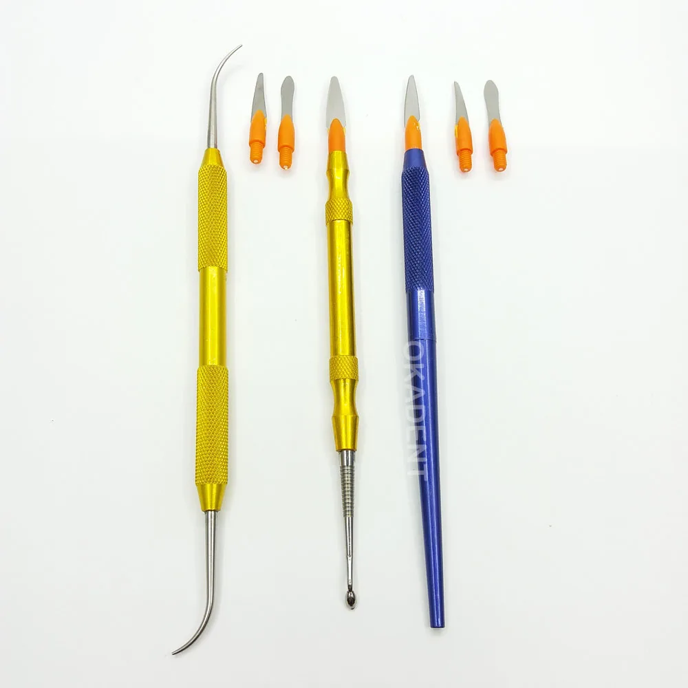 Zubné Laboratórium, Hliníkové tyče Vosk Rezbárske Nástroje Nastaviť Chirurgická Stomatológia Socha Nôž
