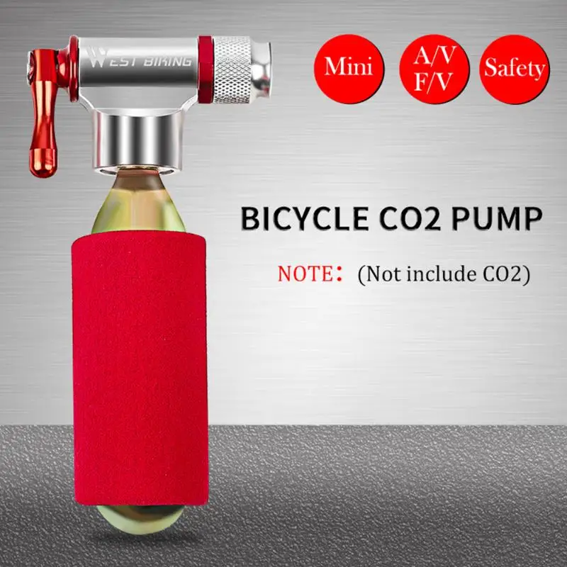 ZÁPAD CYKLISTIKA Mini Bicyklov Čerpadlo z Hliníkovej Zliatiny Prenosné MTB, Road Bike CO2 Nafukovacím pre Basketbal, Futbal, Cyklistika Príslušenstvo
