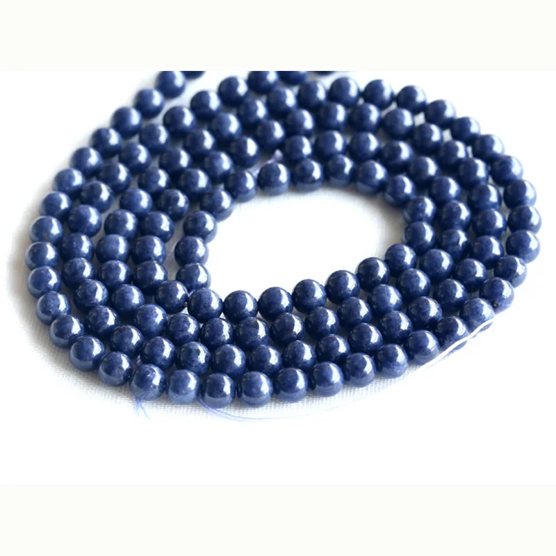 Zľava Veľkoobchod Prírodné Originálne Modrý Zafír Kolo Voľné Korálky 4-18 mm DIY Šperky, Náhrdelníky alebo Náramky 15