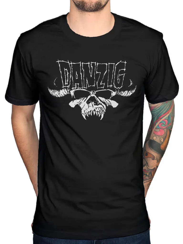 Úradný Danzig Klasické Logo T-Shirt Kostry Ládina Koruny Blackacidevil T Košele Muž Oblečenie Doprava Zadarmo Čaj