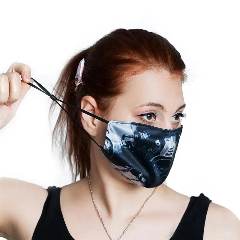 Ústa Maska PM2.5 Filtra Opakovane Ochranné Tlač Proti Prachu Masku na Tvár Vetru Úst-utlmiť Baktérie Dôkaz Chrípka Maska