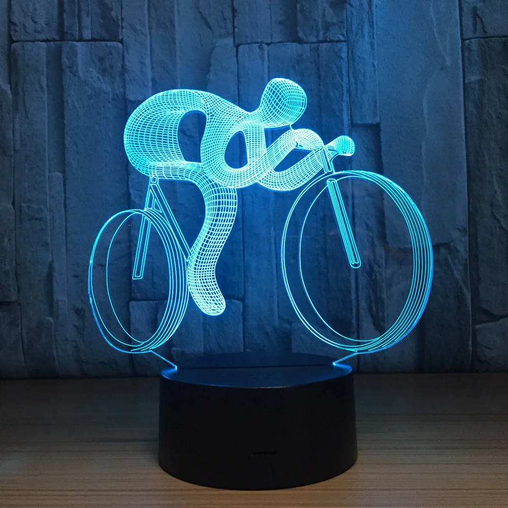 Úžasné Dary LED stolná Lampa 3D Požičovňa Tvar Lampy 7 Farieb Zmena USB Deco Svetlá Nočného ako Domáce Dekorácie Zdarma Dropship