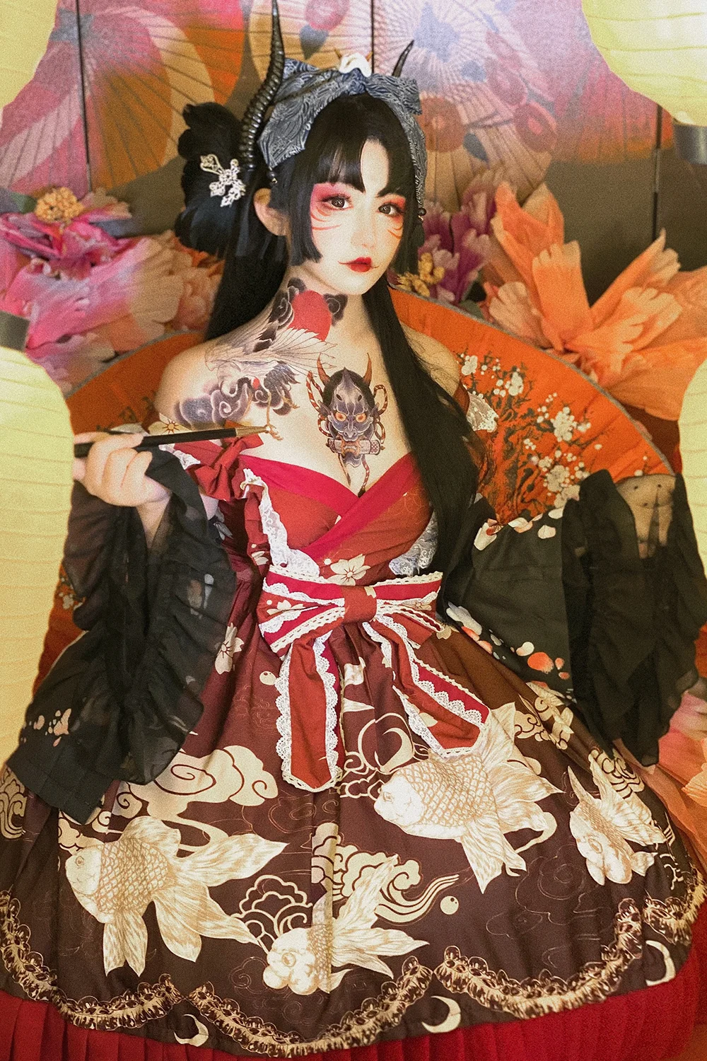 Čarodejnice Ryby ~ Kimono Šifón Lolita JSK Šaty od Diamond Med