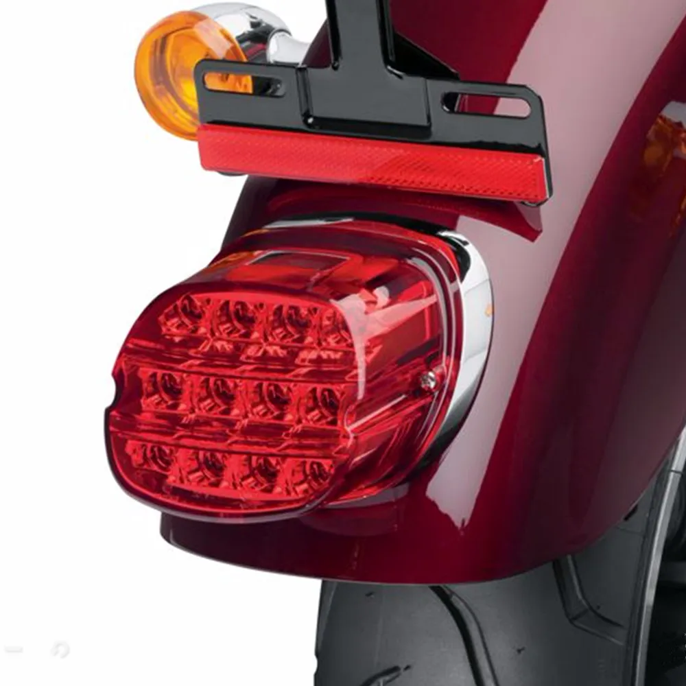Červená Laydown Náhradné LED zadné Svetlo Lampy Softail Sportster Touring