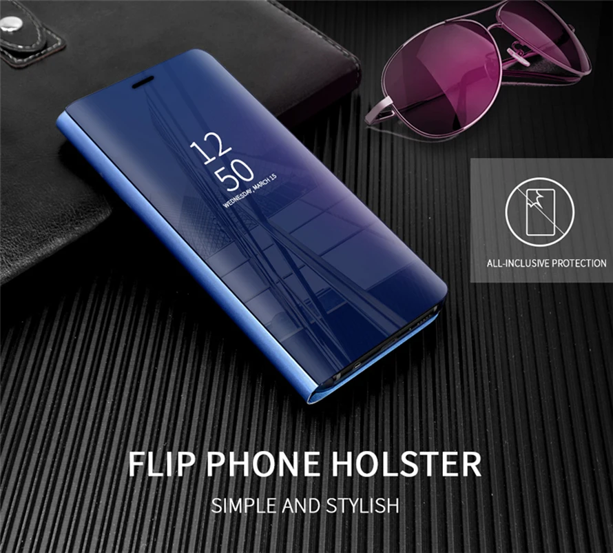 Česť 7s Prípade, Smart Mirror Flip Prípadoch Kryt na Huawei Honor 7s Dra-lx5 5.45 palcov Obyčajný CYTANH