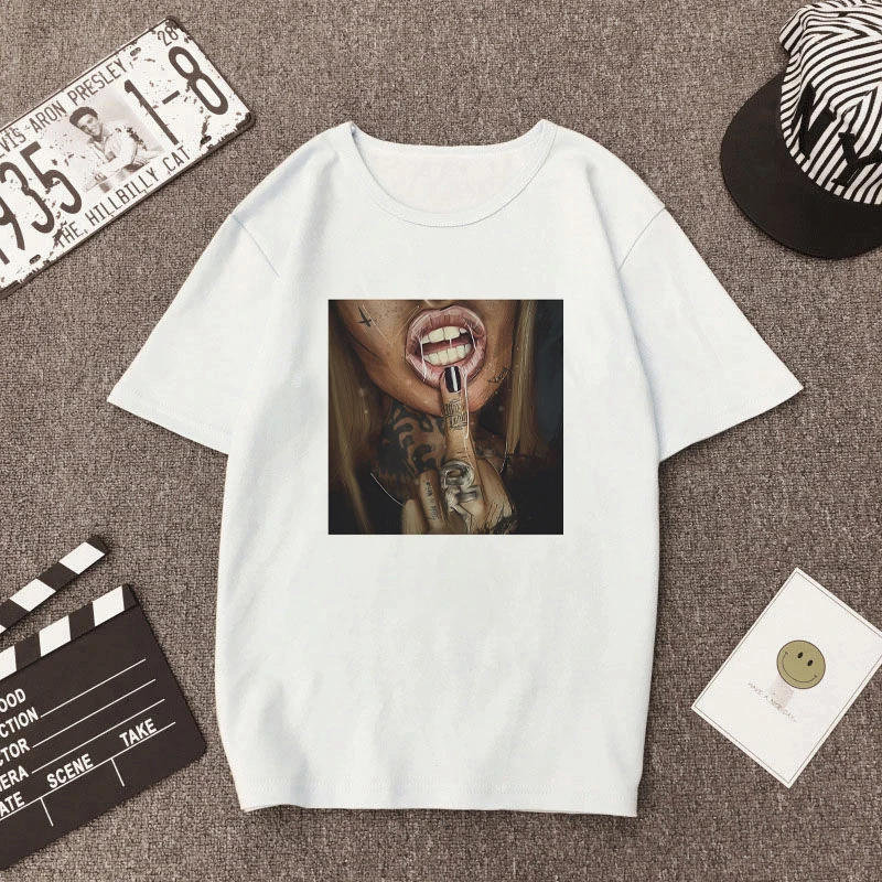 Čierne Dievča, Žena T-Shirt Letné Top Ženy Oblečenie 2019 Harajuku Čierne Tričko Streetwear Grunge Estetické Tričko