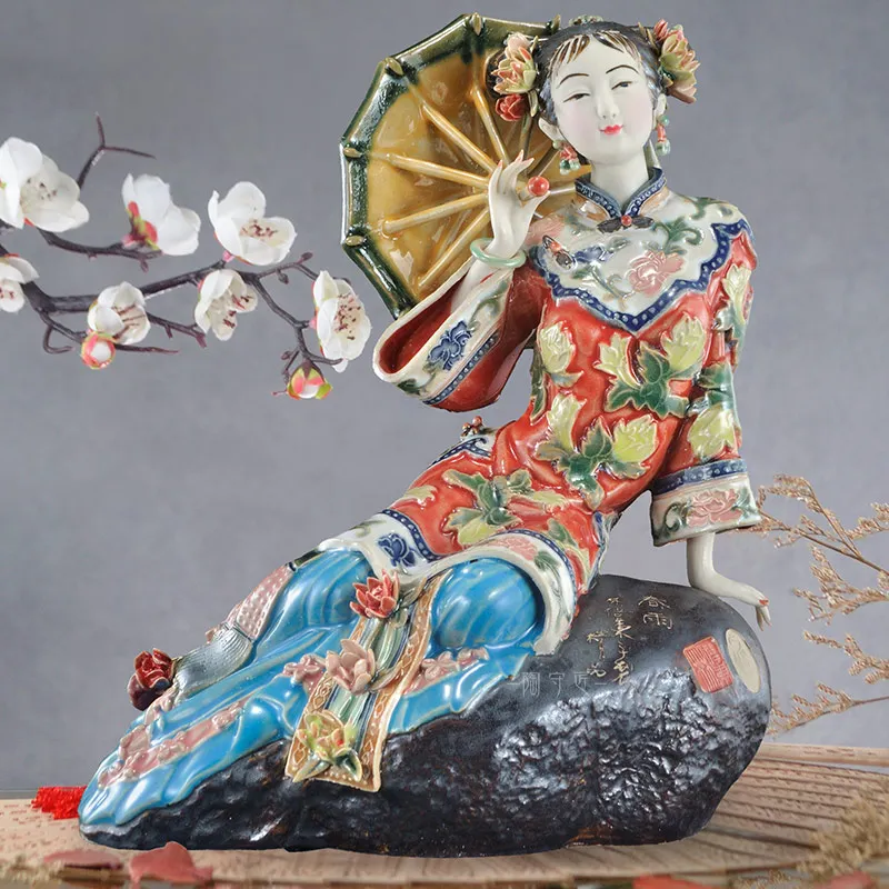 Čínsky Beauty Porcelánu Umelecké Starožitnosti Figúrky Anjel Zberateľskú Keramika S Glazúrou Keramické Bábiky Domov Plavidlá Výzdoba Svadby