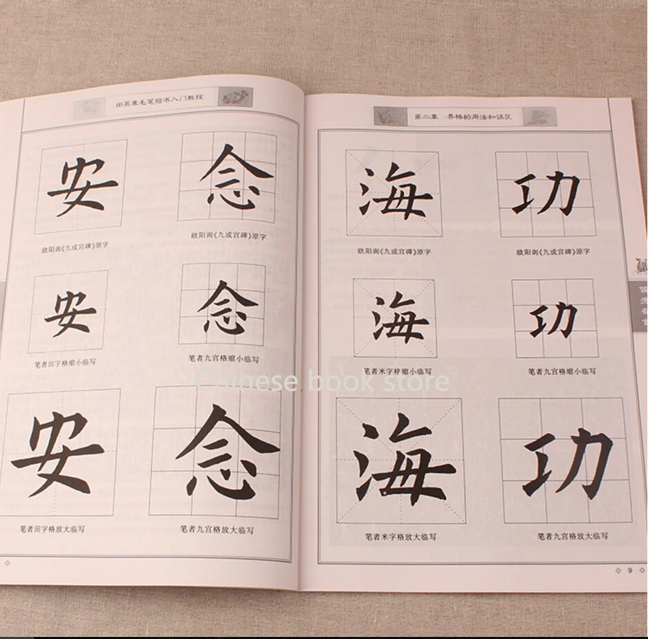 Čínsky kefa atrament kaligrafie knihy pre začiatočníkov: Tian Ying yang Zhang pravidelné písmo kaligrafie Začíname Návod: Radikálov