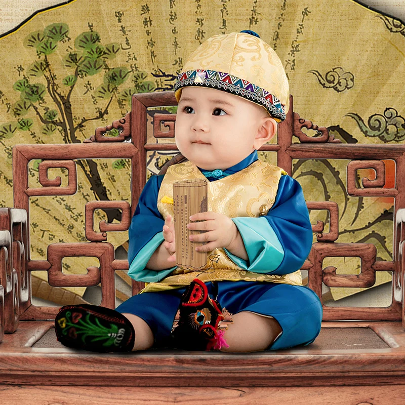Čínsky Štýl, Detské Oblečenie Príslušenstvo Fotografie Rekvizity Pre Novorodenca Ručné Dieťa Kostým Dieťa, Dievča, Chlapec, Klobúk Oblečenie ZL475
