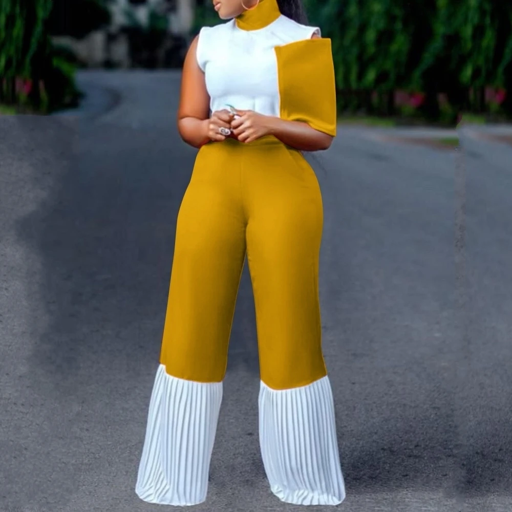 Širokú Nohu, Nohavice Dizajn Bazin Dashiki Lady Jumpsuit Elegantný Štýlový Jumpsuit Žena Trakmi, Afrika Oblečenie Africkej Ženy