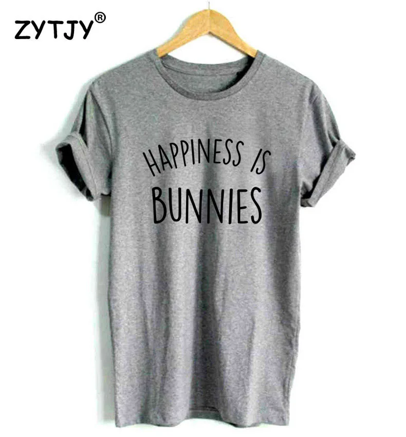Šťastie je zajačiky Listov Tlač Ženy Tričko Bavlna Vtipné Tričko Pre Lady Dievča Top Tee Lumbálna Tumblr Kvapka Loď HH-261