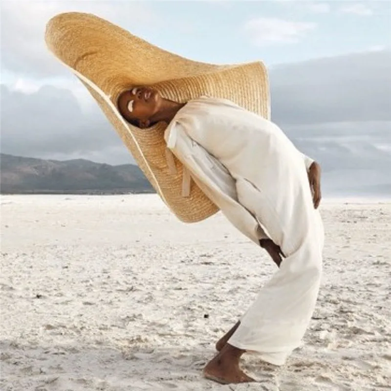 Žena Módy Veľké Slnko Klobúk Pláži Anti-uv Ochrana proti Slnku Skladacia Slamy Spp Kryt Nadrozmerné Skladacie Slnečník Plážový Klobúk