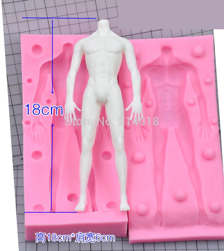 ženské full-telo formy DIY sústruženie model tela hrudníka bábika telo formy potravinársky silikónové formy muž