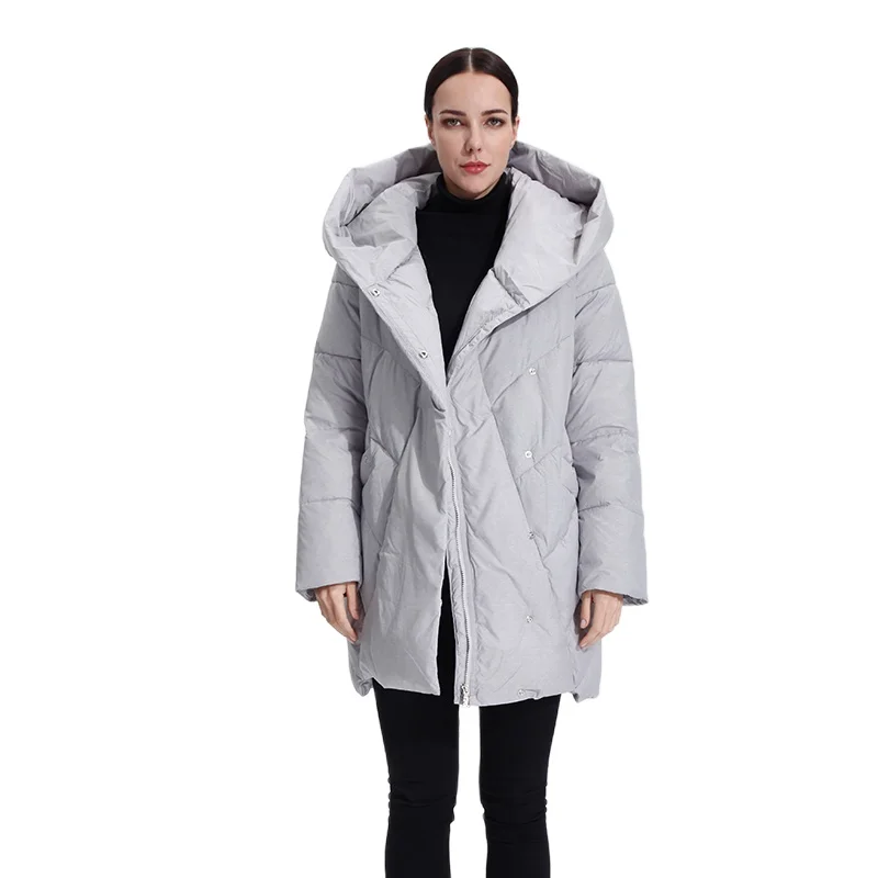 ženské nadol bunda parka outwear s kapucňou prešívaný kabát žena plus veľkosť teplé dlho bavlna puffer oblečenie Kvality 19-025S