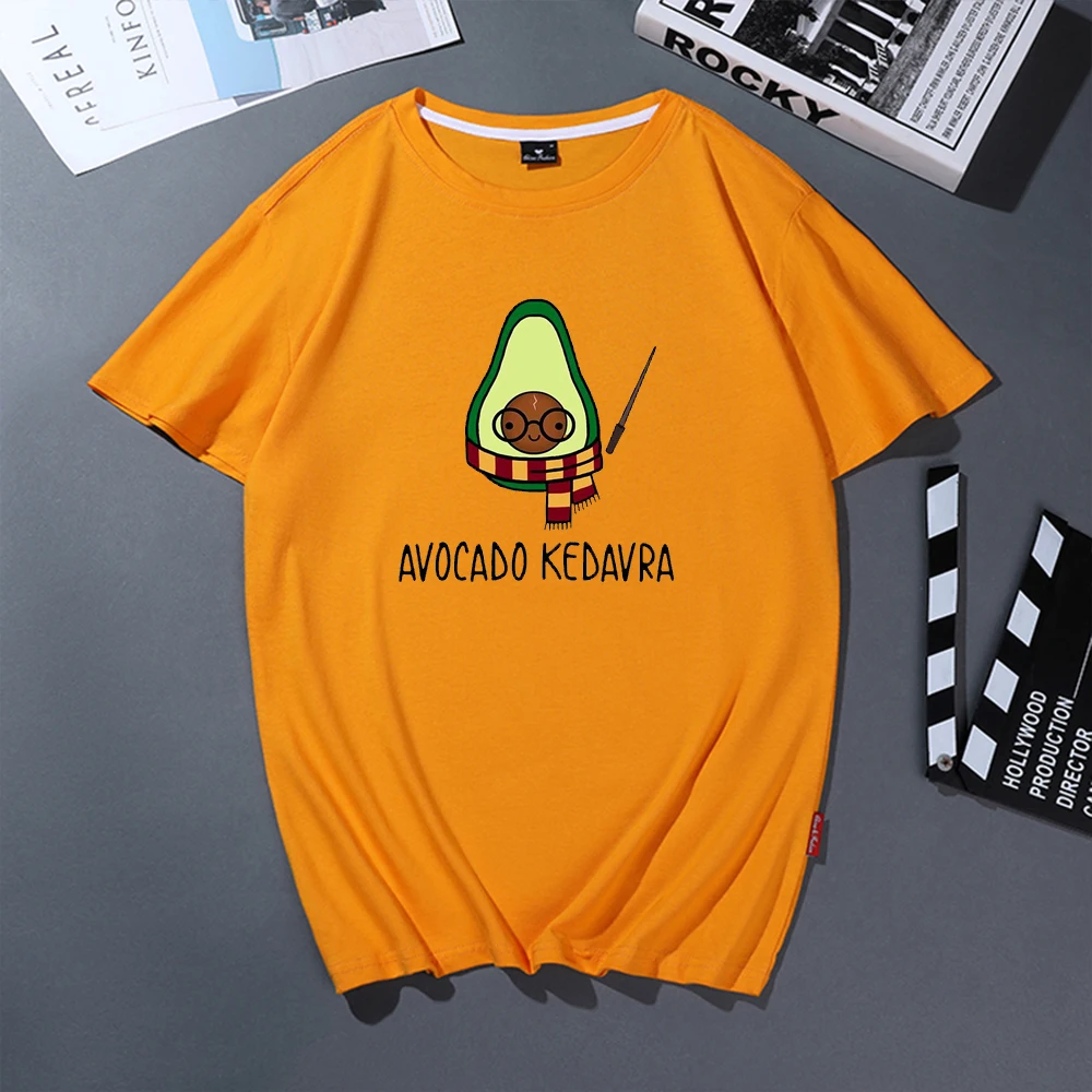 Ženy Kawaii Avokádo Tlač kórejský T Shirt Dámske Letné Topy Bavlna Roztomilý Kreslený Obrázok Tees Fialová Krátky Rukáv Bežné T-shirt