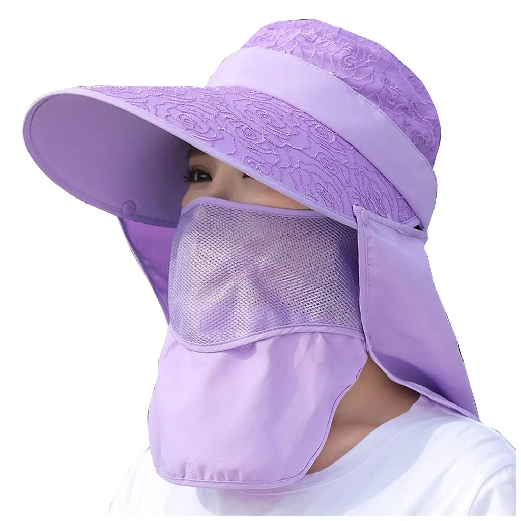 Ženy Nastaviteľné Maska Lete Anti-Ultrafialové Veľký Klobúk Slnečná Clona Ochranný Klobúk Masky Anti-fog Haze Umývateľný Opakovane Masku na Tvár