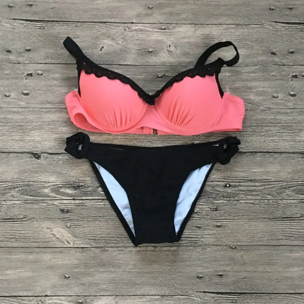 Ženy Plavky 2019 Neon Žltá Micro Bikini Sexy Tangá Plavky Žena Push Up Bikini Set Bather Čipky Plavky Plávanie