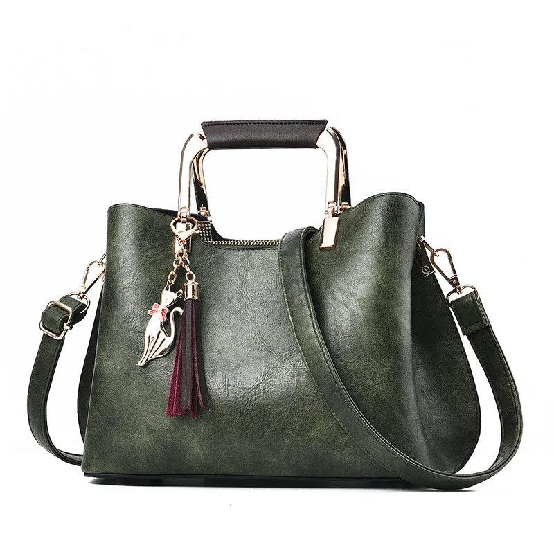 ženy taška dámske kabelky Luxusné dámske' kožené kabelky Messenger Taška Dizajnér nové tašky pre ženy 2019 a kórejský Štýl bambulka