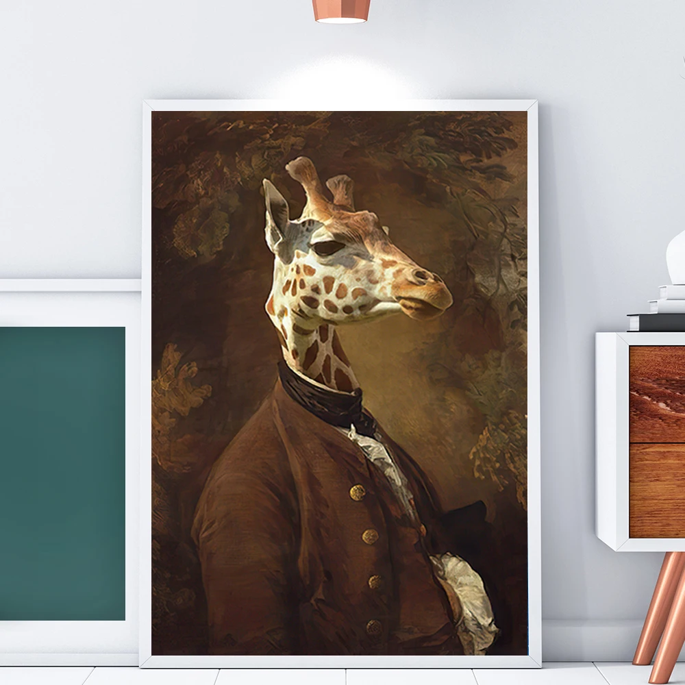 Žirafa Šaty v Klasických Plátne, Obrazy Na Stenu, Umenie Plagáty A Tlač obrazov na Stenu pre Obývacia Izba Domov Unstertched