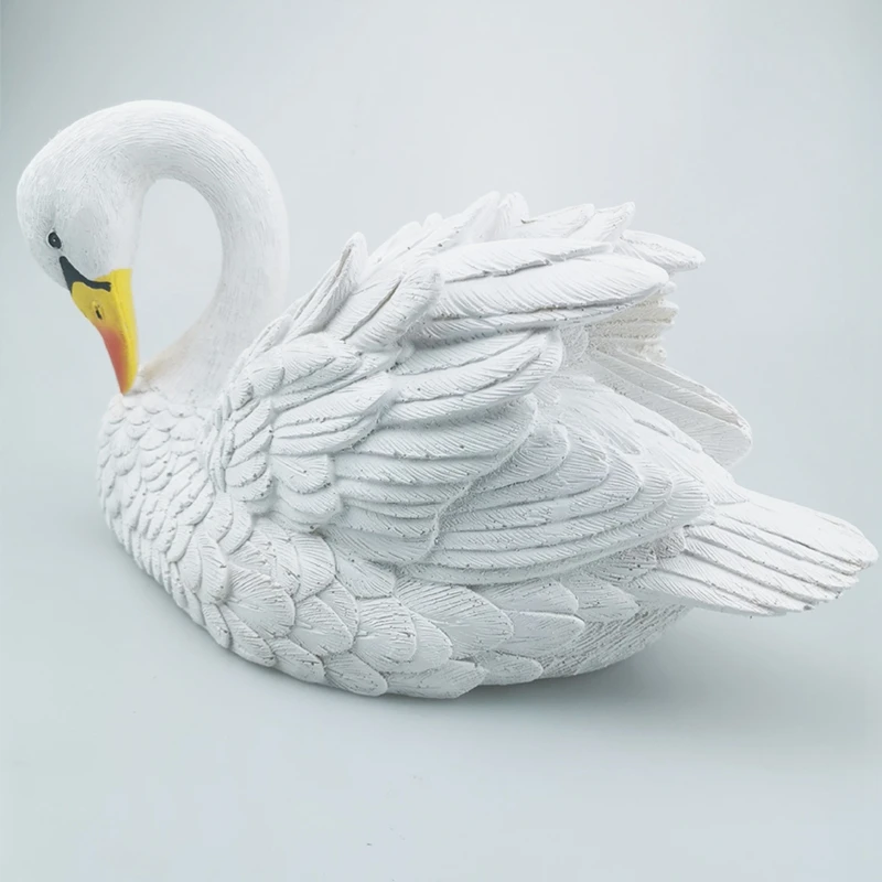 Živica Swan Figúrky Rybník Realistické Umenie Sochy, Dekorácie Vonkajšie Dvore Plávajúce Miniatúrne Zvierat Vody Pláž Záhrada Sôch
