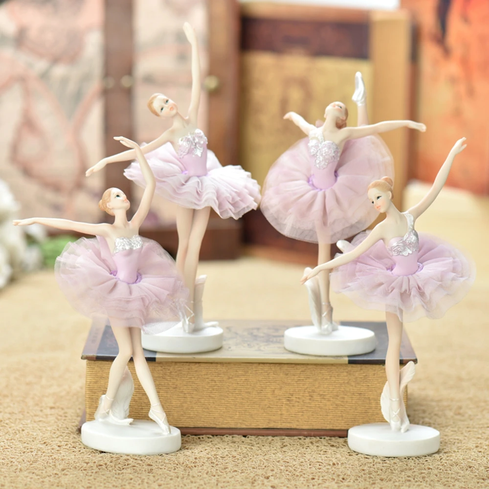 Živica Tanečník Baletu Dievčatá Angel Girl Miniatúrne Ozdoby Domov Stôl Tortu Regálové Dekor Dekorácie Rám Darčeky Figúrky Remeslá