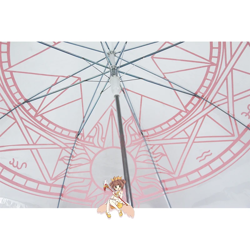 1 KS Cosplay Card Captor Sakura Sailor Moon Magic Pole Anime Akcie Obrázok Skladacie Geometrické Transparentné Klasický Dáždnik Hračky
