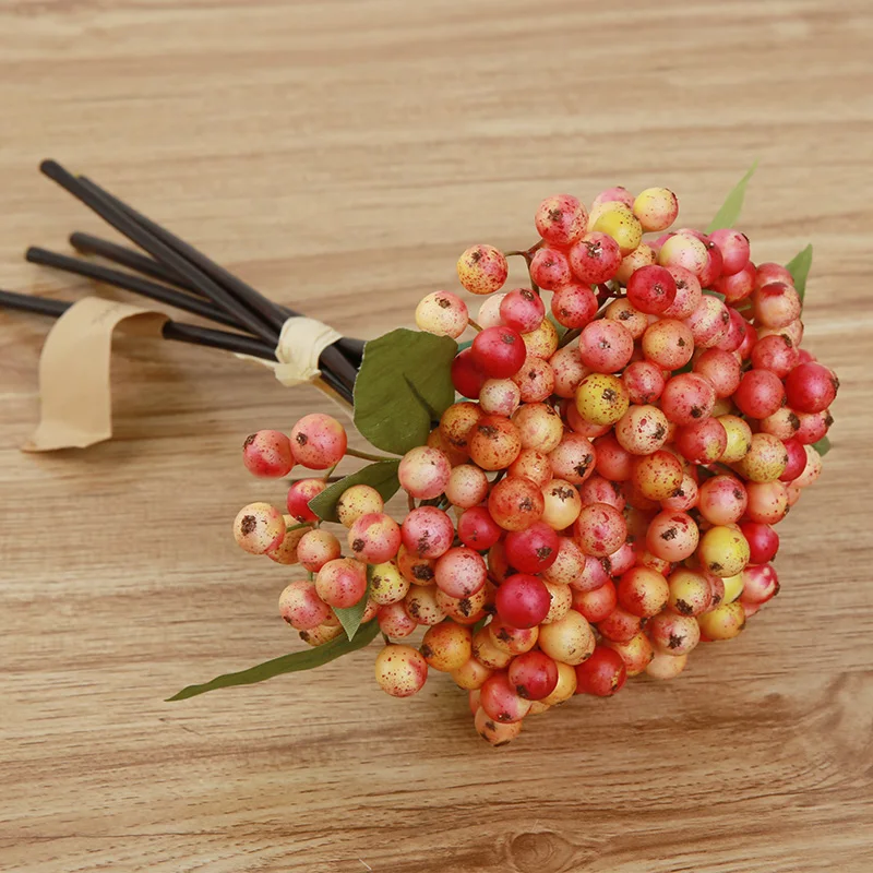 1 kytice 28 cm Krásne Umelé Berry Kvetinové Svadobné Svadobné Kytice Narodeninovej Party Home Party, Vianočné Dekorácie