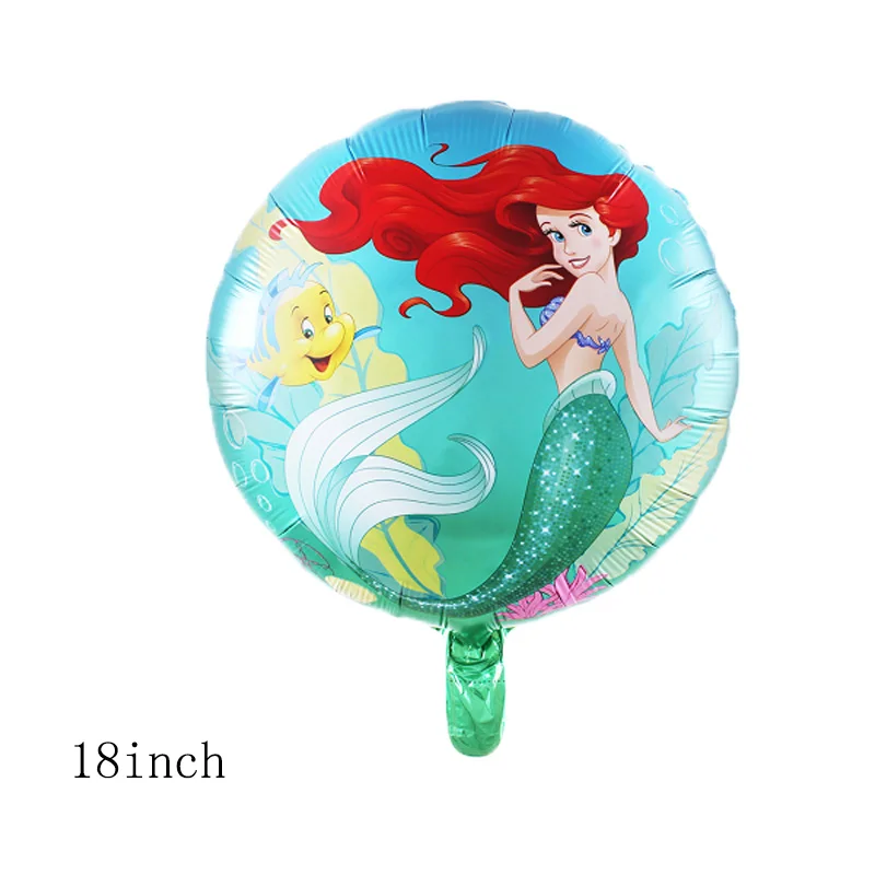 1 nastavte Morská víla Ariel kreslených princezná fóliové balóniky 32Inch Číslo Dieťa Dievča Narodeniny, party dekorácie Deti Hračka Baby Sprcha