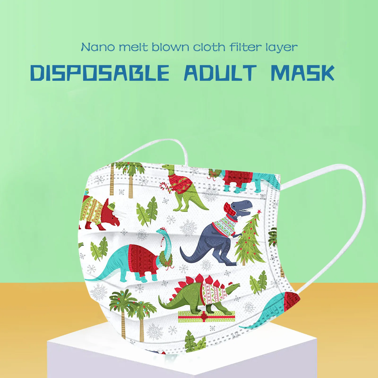 10/50pcs Deti Jednorázové Masky Dinosaura Vytlačené Úst-kryt Detí Maska 3-vrstvový Štít na Tvár masque enfants mascarillas 2021