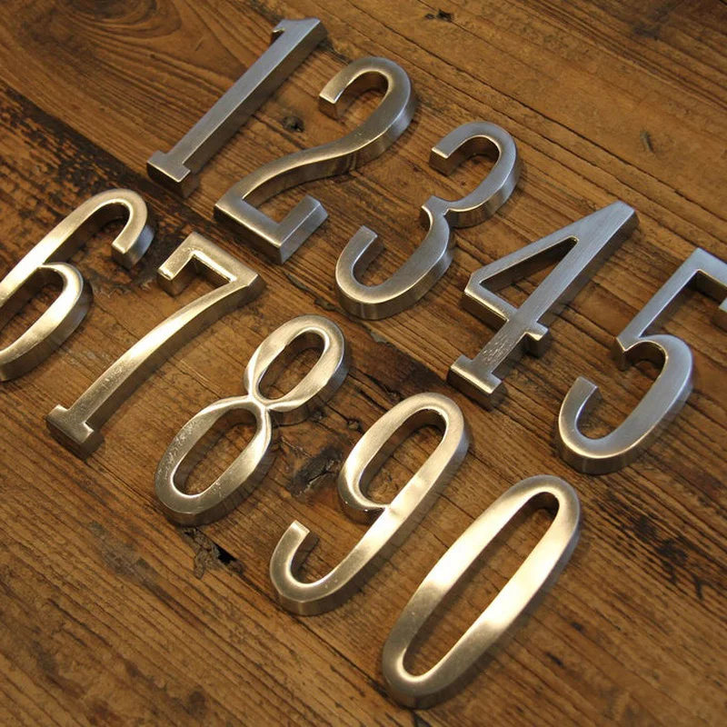 10 cm Samolepiace Číslo Domu Dvere Domov Adresa Schránky, Čísla, Číslo Domu Digitálne Vonkajšie Dvere Nálepky Znak #2 Strieborné