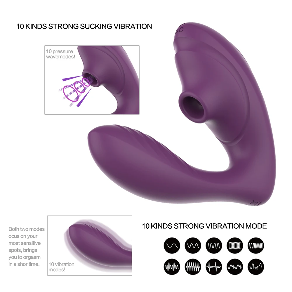 10 Rýchlosť Pošvy Sania Dildo Vibrátor Sexuálne Hračky pre Ženy, Páry Dospelých G Mieste Klitoris Suker Stimulátor Klitorisu Erotický Sex Produkt