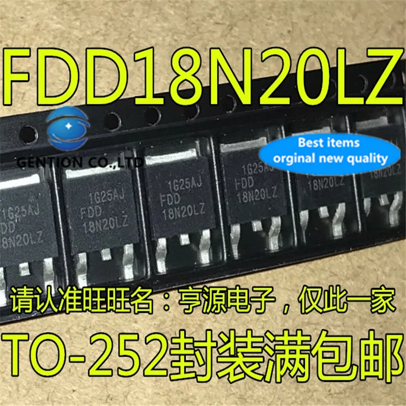 10Pcs FDD18N20LZ 18N20 NA-252 200V 16A N-kanálového MOSFET napájací zdroj na sklade nové a originálne