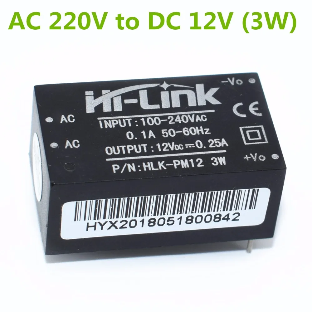 10pcs HLK-PM12 AC-DC 220V na 12V Buck Krok Dole Modul Napájania Converter Inteligentné Domáce Prepínač