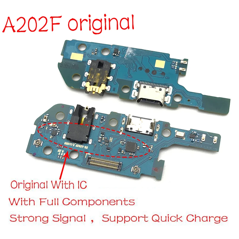 10Pcs，USB Nabíjací Port Rada Flex Kábel Konektor Diely Pre Samsung Galaxy A20 A205F A205 A202F A202 Mikrofón Modul