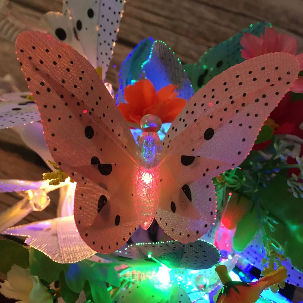 12/20 Led Solárny Motýľ Optický Víla String Svetlá Nepremokavé Vianočné Outdoor Záhrada Dovolenku Dekorácie Svetlá