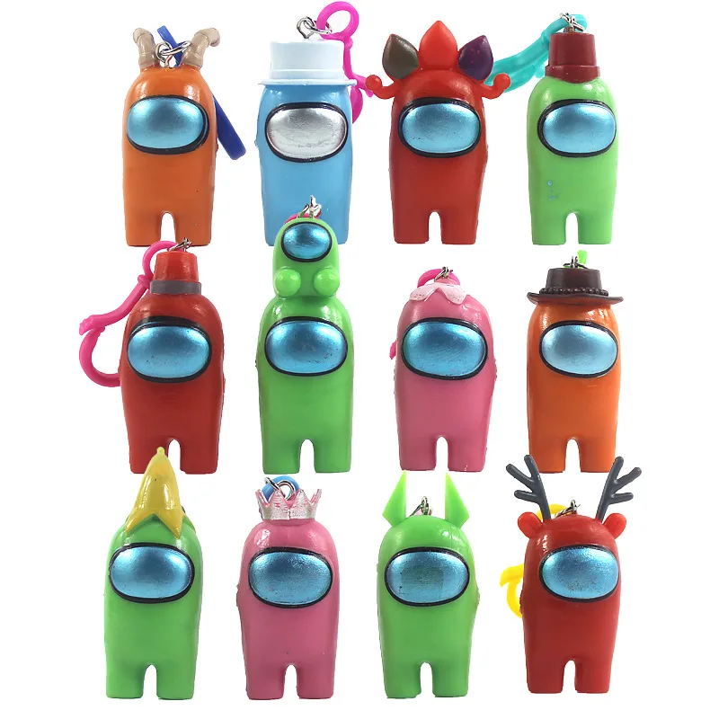 12 Ks/set Hot Medzi Nami Akcia Obrázok Hračky Bábiky Tvorivé Keychain Model Bábiky Office Ozdoby Deti Darček Multi-farebné Náhodný