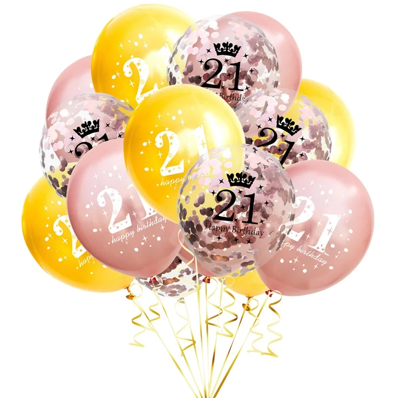 12inch Latex Narodeninové Balóny, Konfety Číslo Balóny Happy Birthday Party Dekorácie Deti Hračka Údaje Svadobné Vzduchu Globos