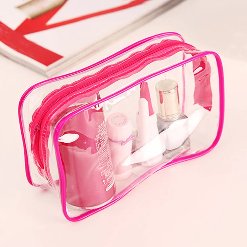 15SETS / VEĽA Cestovať PVC Kozmetické Tašky Transparentné Zips make-up Tašky Organizátor Ženy, Muži tvoria Prípade Toaletná Taška