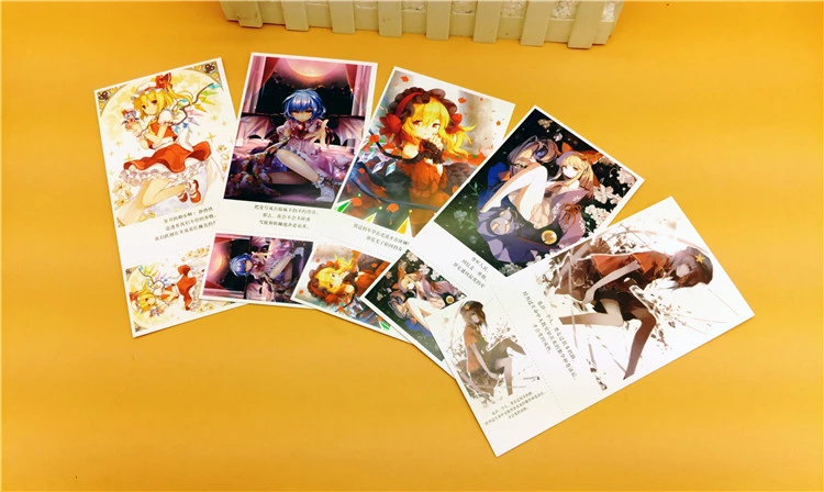 1660pcs/Box TouHou Projektu Pohľadnice Anime Post Karty Správu Karty, Darčekové Karty