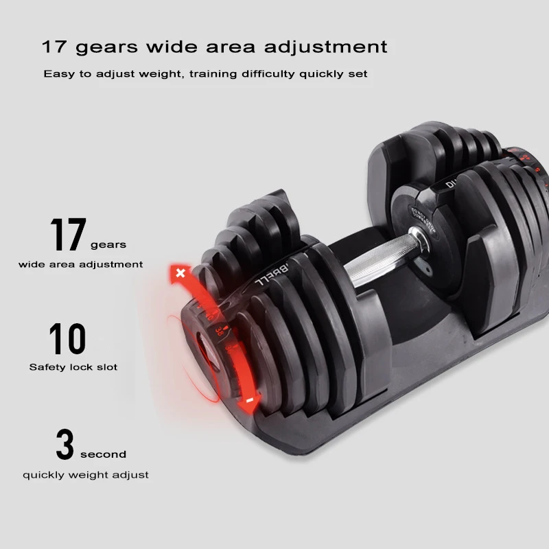 17 Gears nastaviteľné činka nastaviť telocvični mužov 80 kg rýchle automatické bránové Vysoko kvalitné profesionálne fitness zariadení
