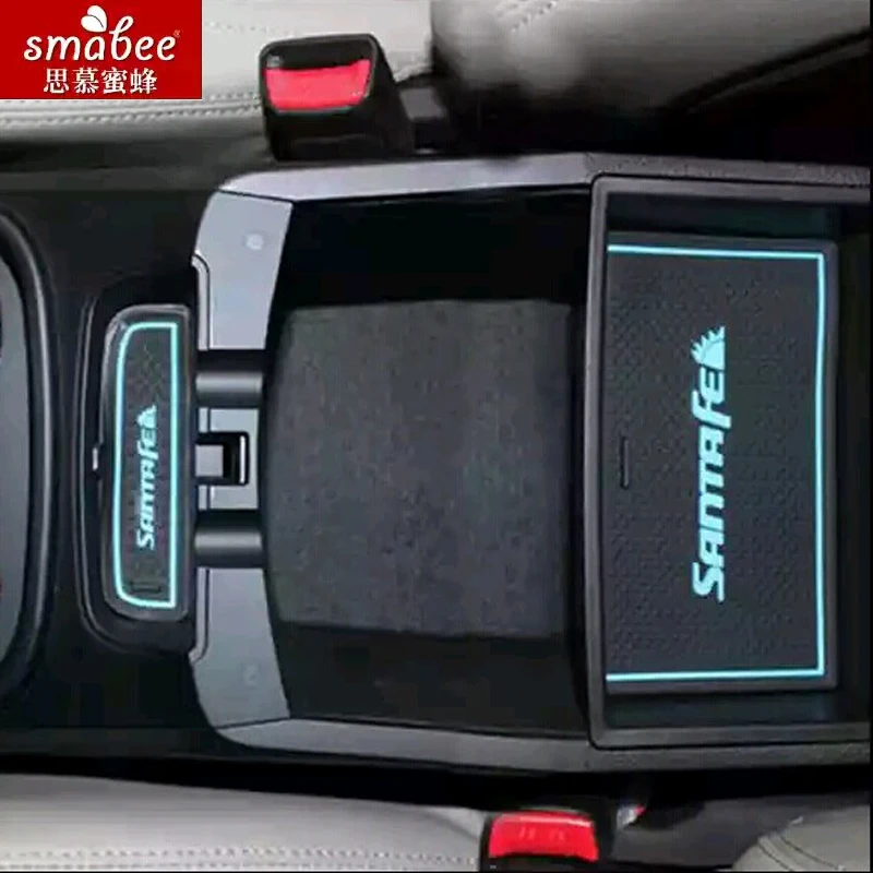 19pcs/set Pre Hyundai Santa Fe IX45 2013 -,Auto Príslušenstvo 3D Gumová Podložka protišmyková Podložka Dvere Groove Mat Smabee