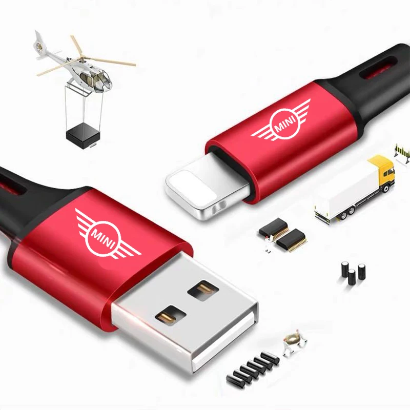 1in3 Kábel USB Nabíjanie Typ C pre IPhone 11 Rýchle Nabíjanie pre Mini Cooper One S JCW R55 R56 R50 R53 R60 F55 F56 Krajana