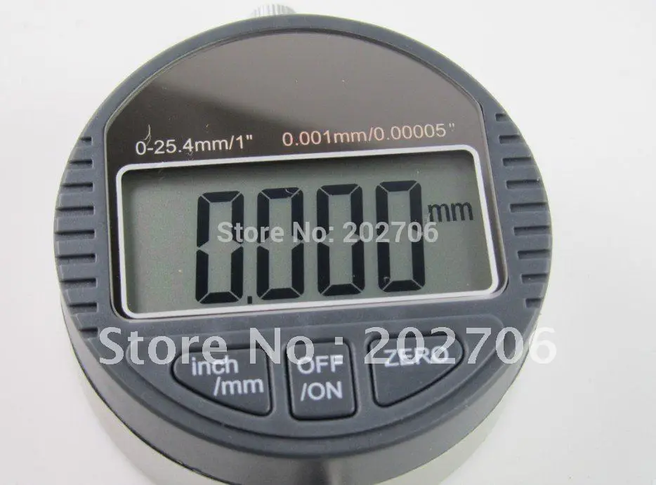 1Inch Micron Digitálny Ukazovateľ 0-25 mm 0.001 mm Elektronický Indikátor Dial Rozchod Dial Indikátor