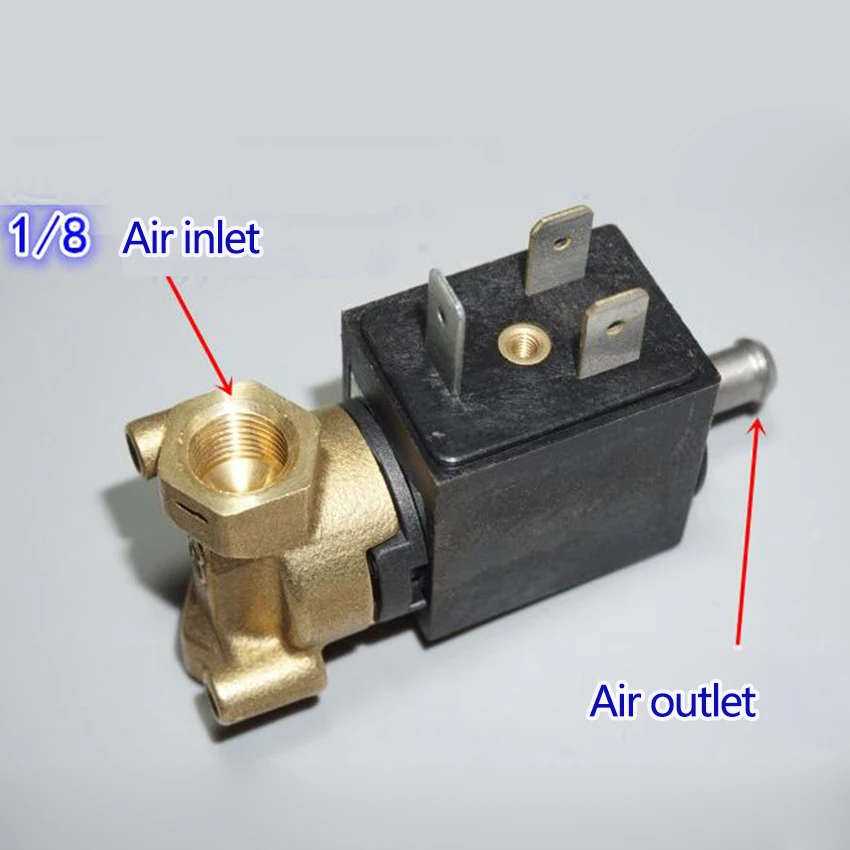 1pc kávovar elektromagnetický ventil AC 220V rozhranie G1/8 normálne otvoriť typ Vysoká teplota a vysoký tlak pary elektromagnetický